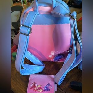 Whinnie the Pooh loungefly mini backpack and card holder